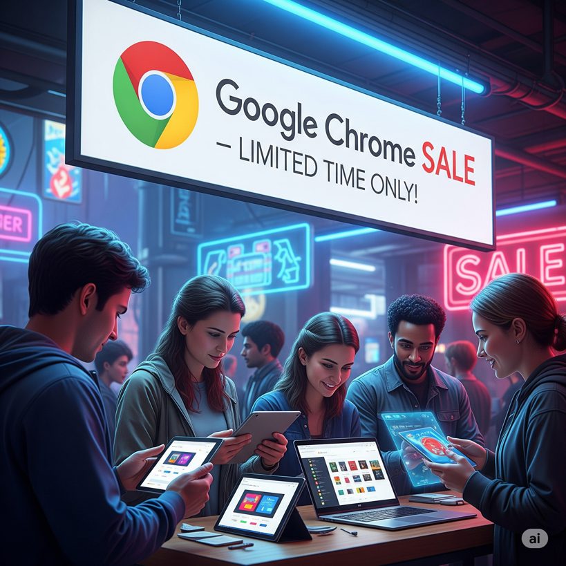 Representación visual de las compañías interesadas en comprar Google Chrome, incluyendo OpenAI, Perplexity AI y Yahoo, en el contexto del juicio antimonopolio.